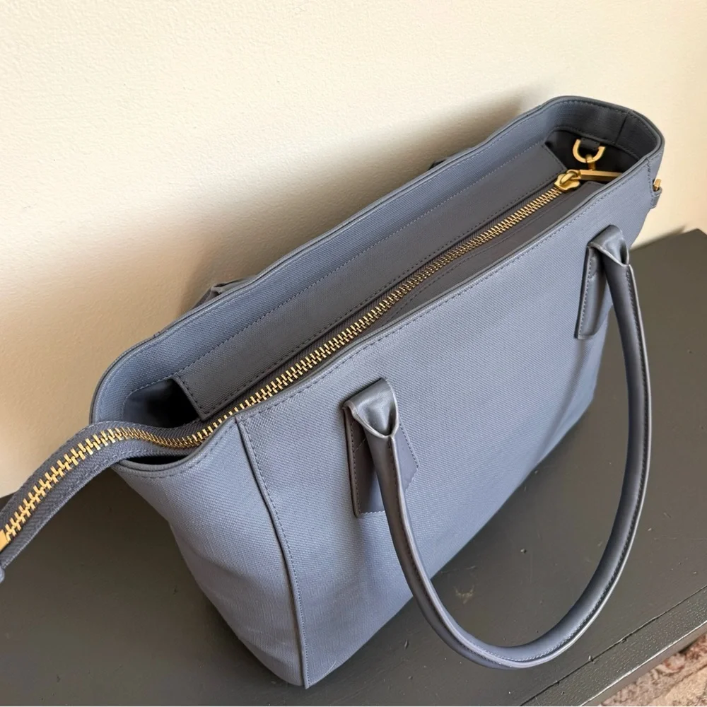 Dagne Dover Signature Tote Bag in Ash Blue - Picture 9 of 13